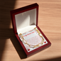Linked Necklace with message for step mom , Necklace for Bonus mom, Gold Necklace for Step mom