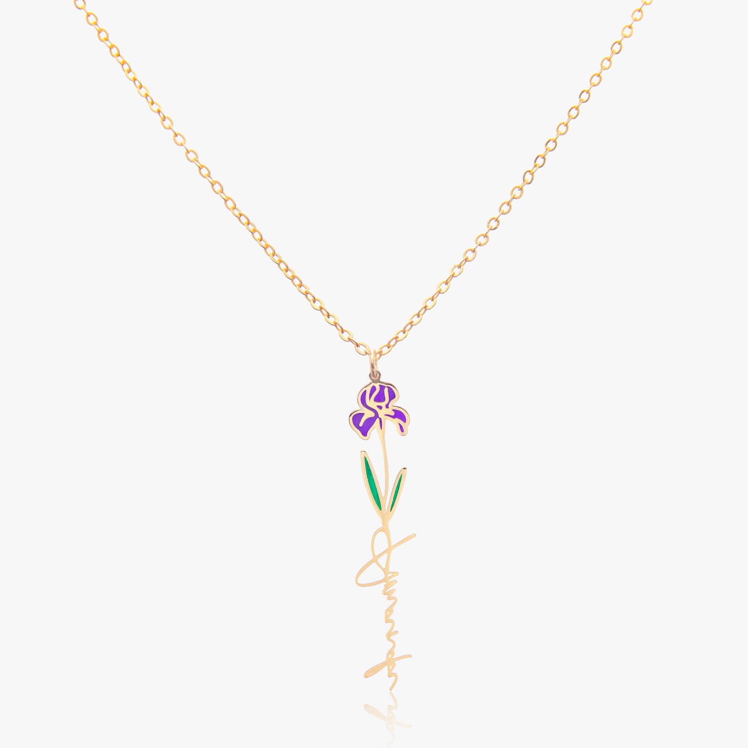 january birthflower necklace