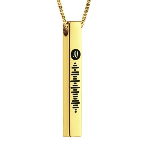 Personalized  Spotify Code Necklace Scannable