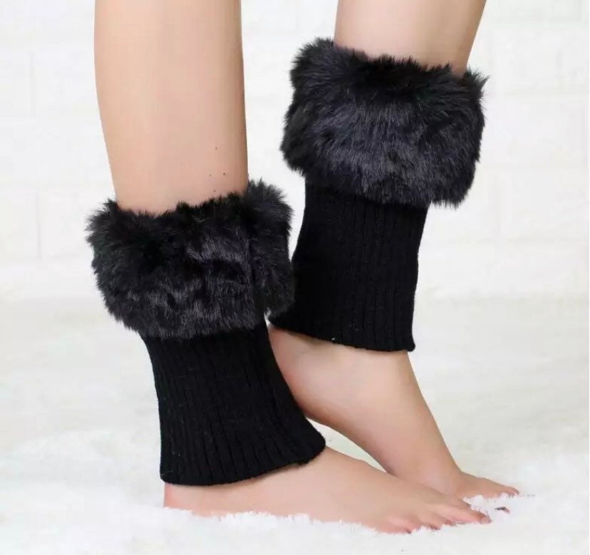 Fur leg warmer, leg warmer for women, boot cuffs, faux fur boot cuffs, holiday gift for girls