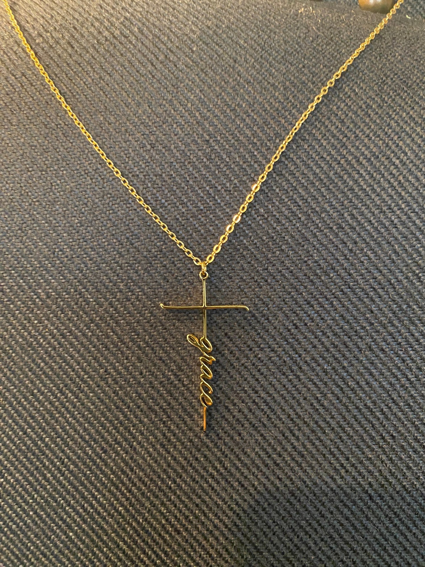 Faith necklace, Grace necklace, inspirational necklace, inspirational jewelry , gold plated jewelry, gold plated necklace.
