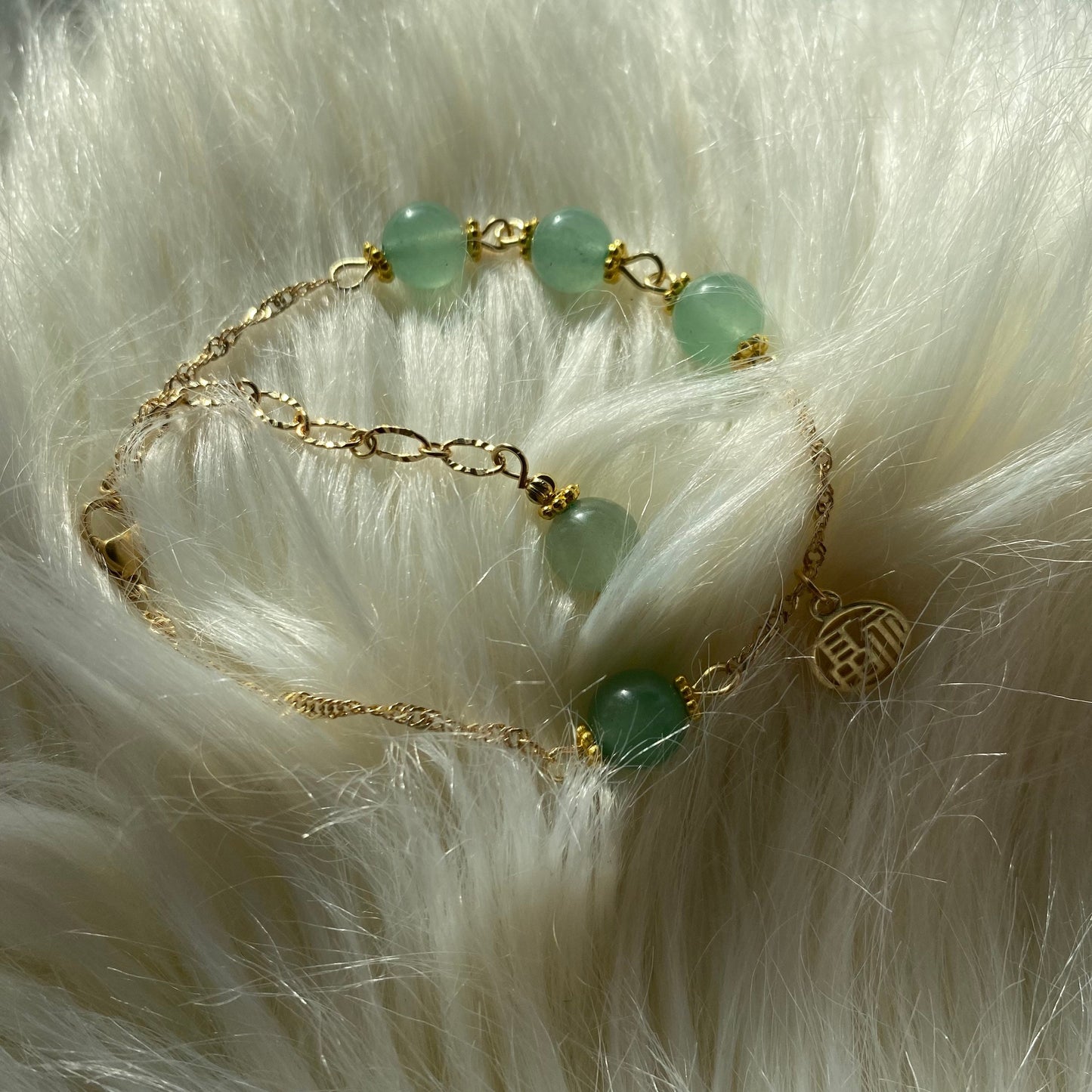 Jade crystal bracelet,Emerald crystal bracelet, Green crystal bead bracelet,bead bracelet,14k gold bracelet,Fengshui Bracelet