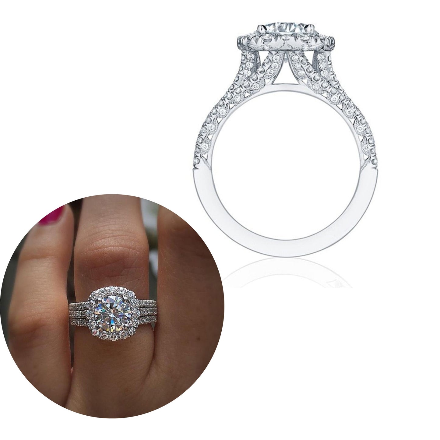 CZ Ring with big diamond CZ Stone, Statement ring fashion Ring Proposal Ring