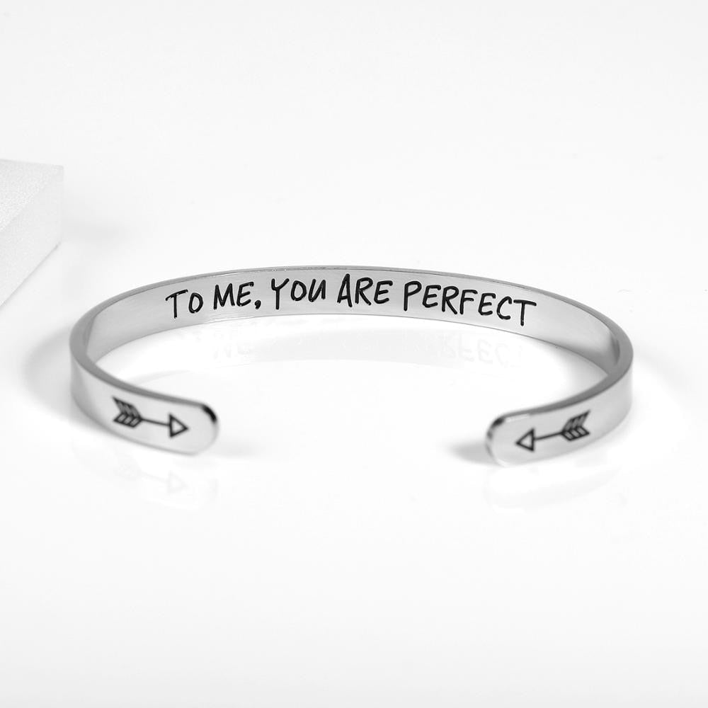 Personalized cuff bracelet with engraving