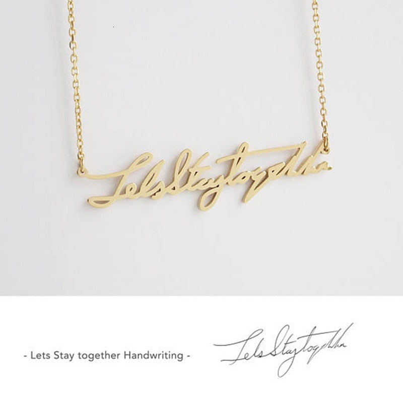 Custom Handwriting name Necklace