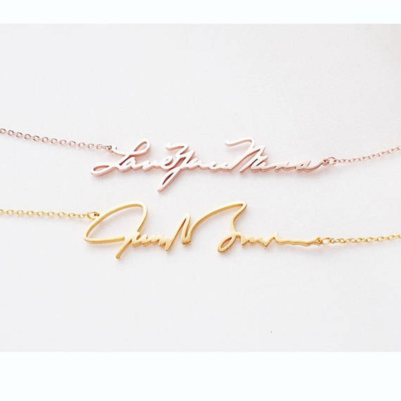 Custom Handwriting name Necklace