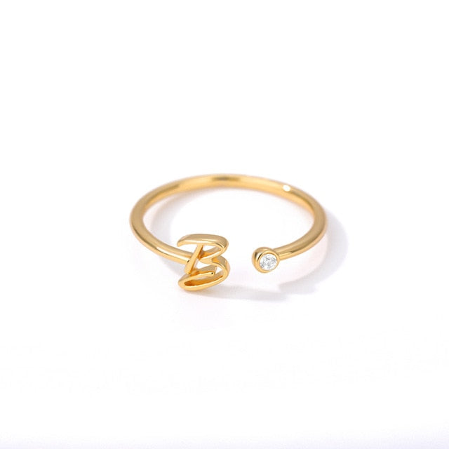 Sterling Silver Stacking Letter Ring | FashionJunkie4Life.com