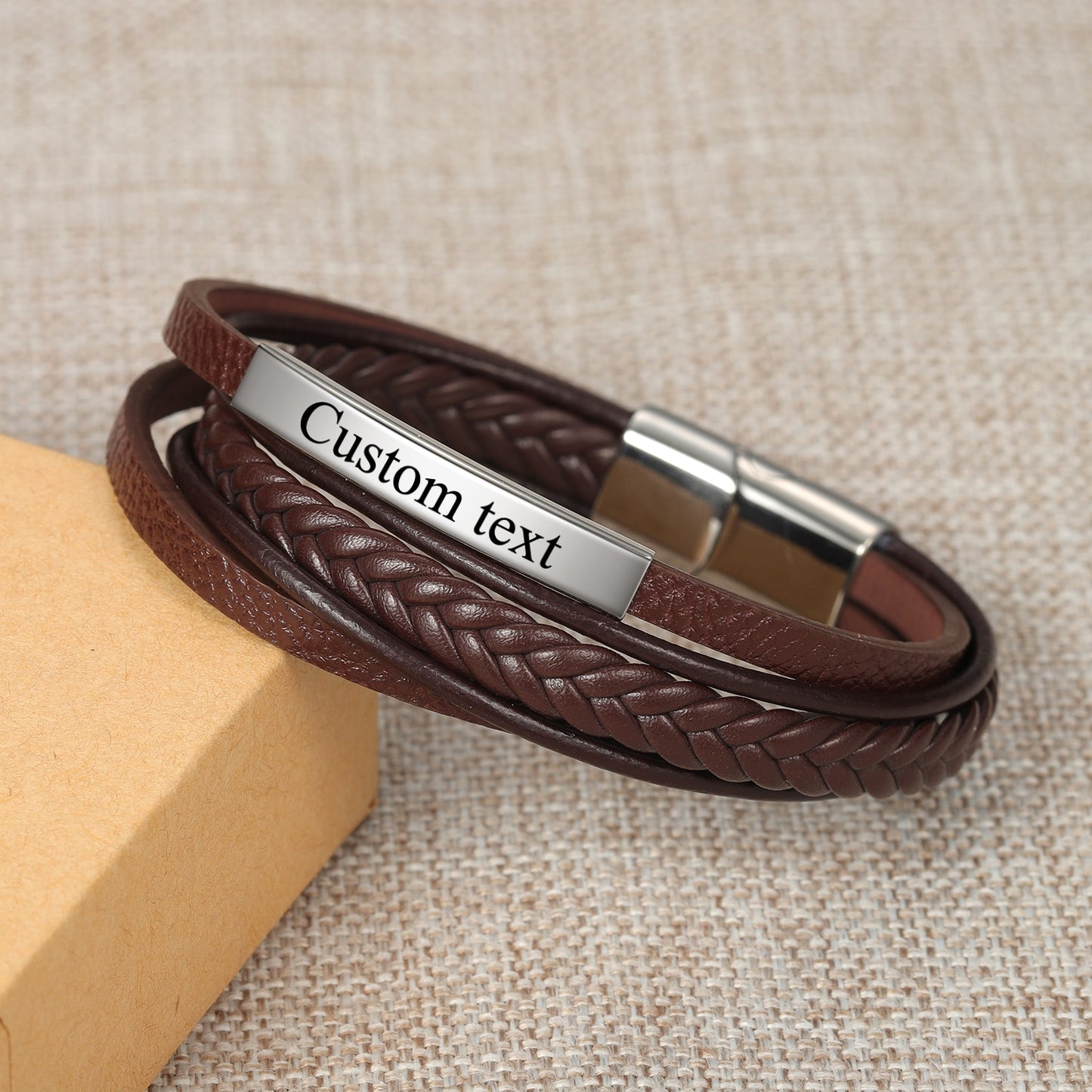Personalized   Leather Bracelet for men