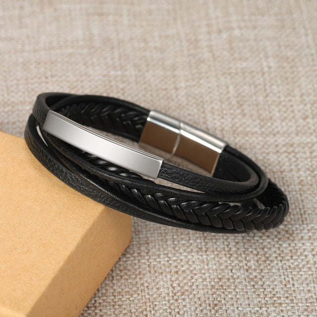 Personalized   Leather Bracelet for men