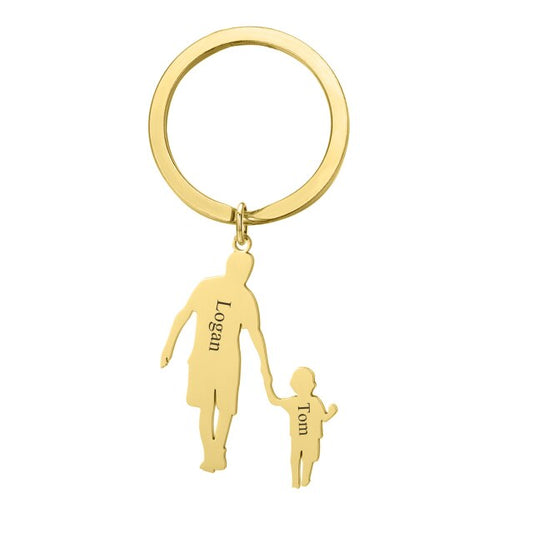 Personalized Keychain for dad-Keychain father son