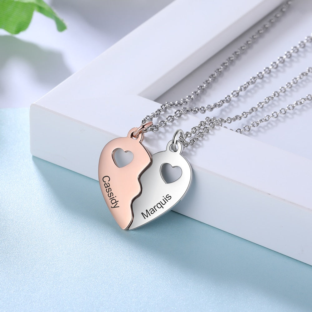 Two in one  heart necklace
